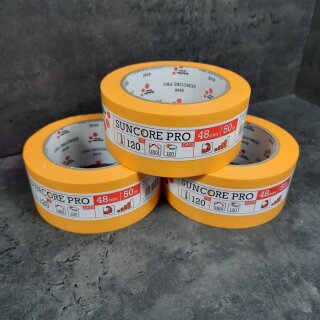 3 Rollen SunCore Pro 48mm/50m Abdeckklebeband 120°C