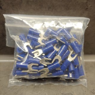 Gabel-Kabelschuh isoliert 1,5-2,5mm² M4 blau VPE100