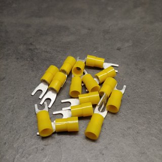 Gabel-Kabelschuh isoliert 4,0-6,0mm² M4 gelb VPE100