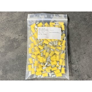 Rundstecker Kabelschuh isoliert gelb 5,0mm 4,0-6,0mm² VE 100