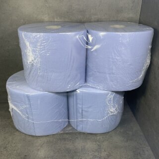 4 Rollen Putztuchrolle blau 500 Blatt 22x38 incl V