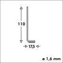 1 Meter 1-reihige Edelstahl Taubenabwehr