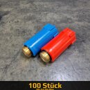 100 Stück KS-BAUSTOPFEN Set 1/2" mit Messingeinsatz ROT / BLAU
