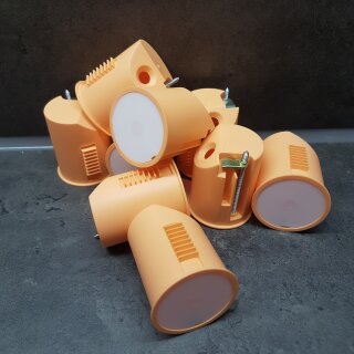 10 Stück Hohlwand Leuchten-Anschlussdose Mini orange