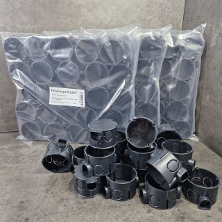 100 Stück Unterputz Geräte Schalterdose schwarz...