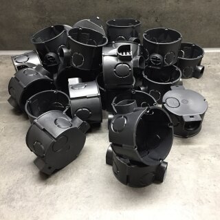 25 Stück Unterputz Geräte Schalterdose schwarz...