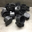 25 Stück Unterputz Geräte Schalterdose schwarz "flach"