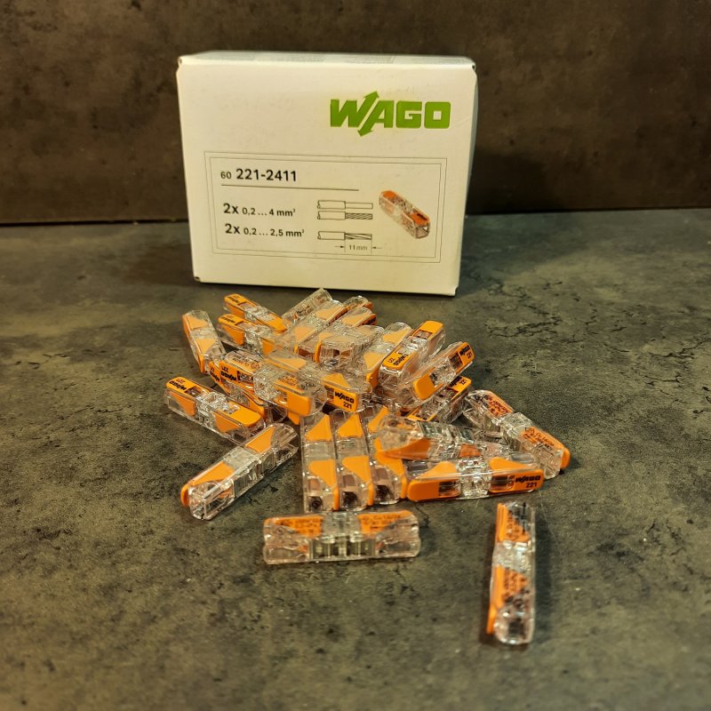 60 Stück WAGO Durchgangsverbinder Verbindungsklemme 221-2411 1-polig, Wago  Klemmen, Verbindungstechnik, Installationsmaterial