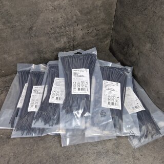1000 Stück Kabelbinder 3,6 x 200 mm schwarz DQ