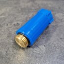 10 Stück KS-BAUSTOPFEN 1/2" mit Messingeinsatz BLAU
