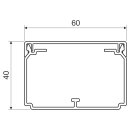 12 Meter Kabelkanal weiss 60x40 mm