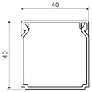 12 Meter Kabelkanal 40x40mm weiss