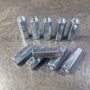 10 Stück Gewindemuffe M6 x30mm verzinkt