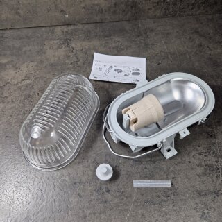 Ovalleuchte E27 mit 9W LED Leuchtmittel -SALE-