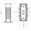 Wärmedämmdose KEZ-3 100 bis 250mm