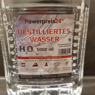 5 Liter Destilliertes Wasser - Aqua destillata im Premium-Kanister