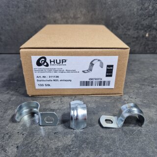 100 Stück Stahlschelle M20 einlappig