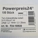 Twin-Aderendhülse isoliert 2x10,00 mm² rot VPE100