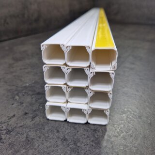 12 Meter KOPOS Kabelkanal weiss 20x20 mm selbstklebend METER