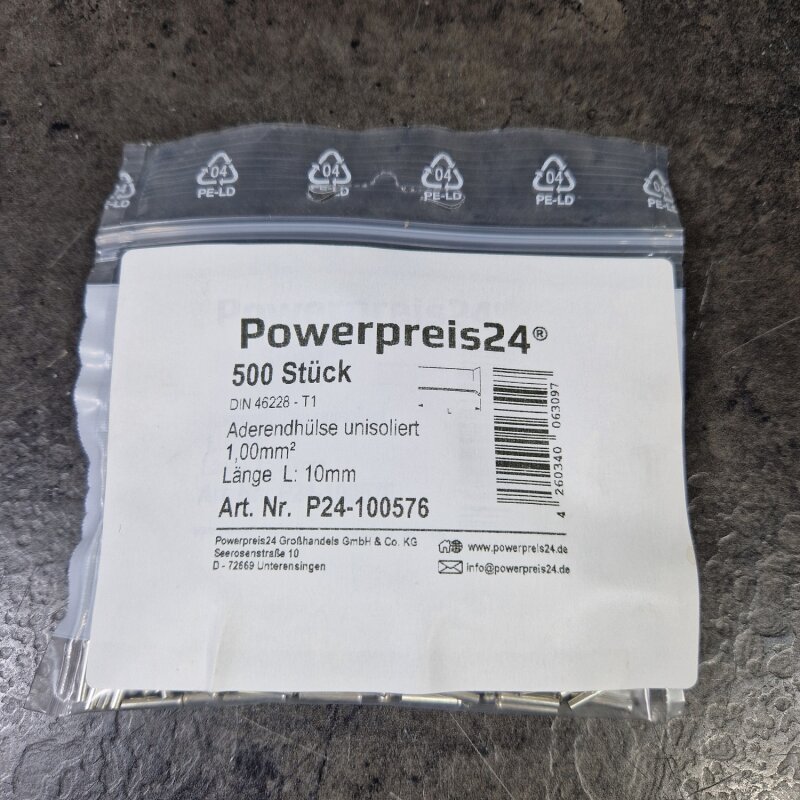 Aderendhülsen isoliert & unisoliert einfach oder Twin, 3,65