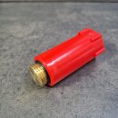 10 Stück KS-BAUSTOPFEN 1/2" mit Messingeinsatz ROT