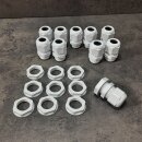 10x Kabelverschraubung M 20 x 1,5 metrisch hellgrau mit...