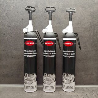 3x Caramba Motoren- und Gehäusedichtmasse 200ml SCHWARZ