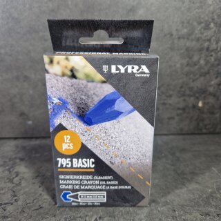 12 Stück Lyra Signierkreide blau