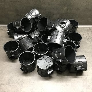 25 Stück Unterputz Geräte/Schalterdose schwarz tief