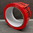 6 Rollen Packband Vorsicht Glas rot