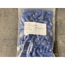 Flachsteckhülse vollisoliert blau 6,3x0,8mm 1,5-2,5mm²  VE100
