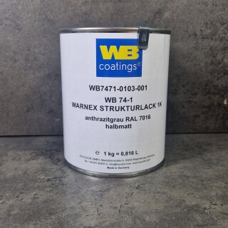 WARNEX Strukturlack RAL 7016 Grau halbmatt