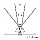 1 Meter 4-reihige Edelstahl Taubenabwehr