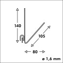1 Meter Dachrinne Edelstahl Taubenabwehr
