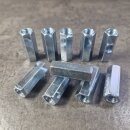 10 Stück Gewindemuffe M8 x30mm verzinkt