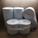 8 Rollen Putztuchrolle blau 500 Blatt 22x38 incl V