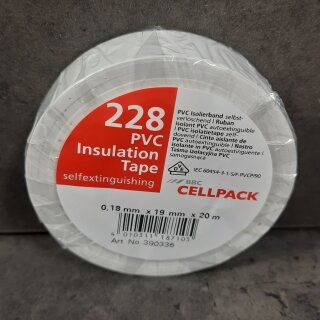 BBC Cellpack PVC Isolierband weiss 20m x 19mm