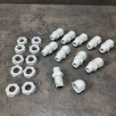 10x Kabelverschraubung M 12 x 1,5 metrisch hellgrau mit...