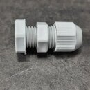 10x Kabelverschraubung M 12 x 1,5 metrisch hellgrau mit Gegenmutter IP68