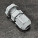 10x Kabelverschraubung M 12 x 1,5 metrisch hellgrau mit Gegenmutter IP68