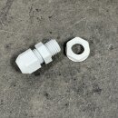 10x Kabelverschraubung M 12 x 1,5 metrisch hellgrau mit Gegenmutter IP68