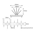 10 Meter Poly 5 Taubenabwehr 5 reihig 50cm Polycarbonat