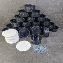 25 Stück Unterputz-Verbindungsdose 70x36mm mit Deckel & Schrauben