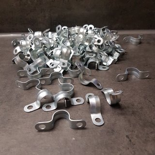 100 Stück Doppellappige Stahlschelle 16mm