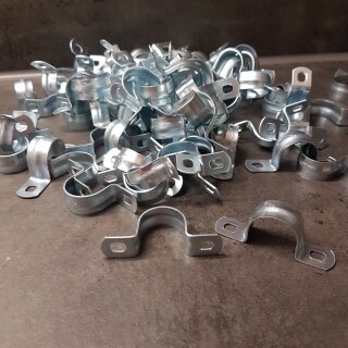 100 Stück Doppellappige Stahlschelle 25mm