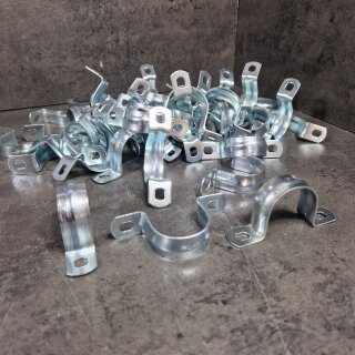 50 Stück Doppellappige Stahlschelle 40mm