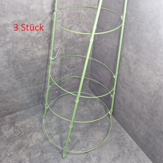 3 Stück Pflanzenstütze 90cm 4-Ringe -SALE-