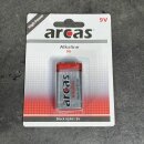 3 Stück Arcas 9V Block Batterie Alkaline